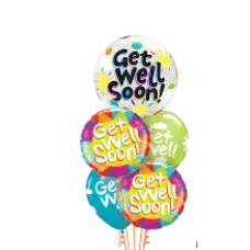 Get Well Soon Clouds Bubble Balloon Bouquet