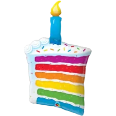 Piece of Birthday Cake Balloon Shape