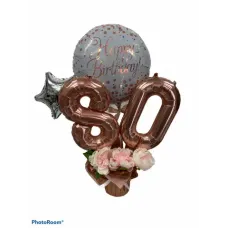 Rose Gold Age Birthday Balloon Gift Jar