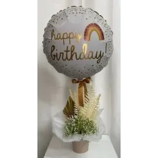 Happy Birthday Rainbow Tin Balloon Gift