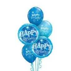 Blue Sparkles Happy Birthday Balloon Gift