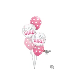 Birthday Girl Soft Pink Spots Balloon Bouquet