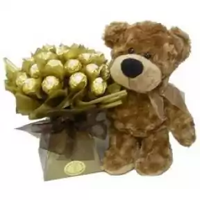 Buket Coklat & Boneka: Bear Loves Chocolate Buket Coklat & Boneka: Bear Loves Chocolate