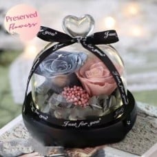 Eternity Preserved Rose Dusty Blue & Pink