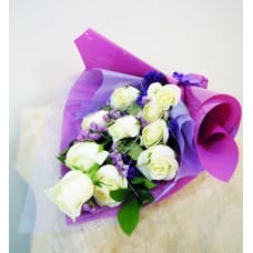 Bluish White Rose Bouquet