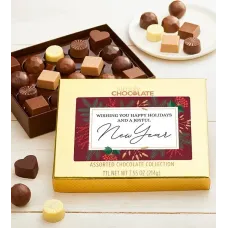 Simply Chocolate Happy Holidays and Joyful New Year 18pc Choc Box