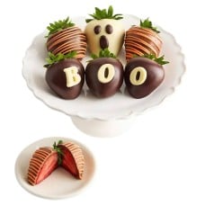Artisan Belgian Chocolate Covered BOO Berries (Half Dozen)