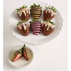Sundae Scoops Artisan Belgian Chocolate Strawberries (Half Dozen)