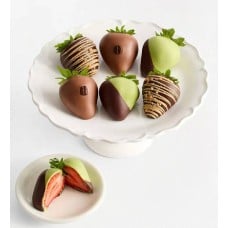 Belgian Chocolate Strawberries - Coffee Cafe (Half Dozen)