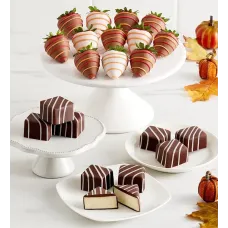 Classic Cheesecake Bites with Gourmet Autumn Dipped Strawberries (Classic Cheesecake Bites Cheesecake Bites)