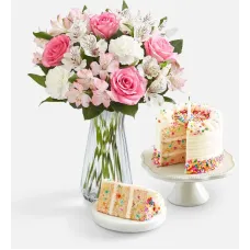 Cherished Blooms & Time to Celebrate Birthday Cake™