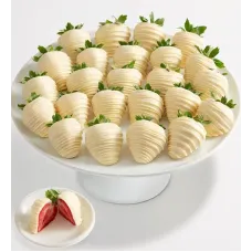 Artisan Belgian White Chocolate Strawberries (Half Dozen)