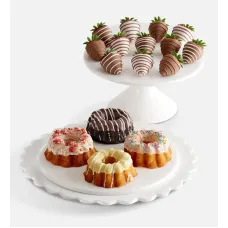 Signature Bundt Cake Assortment™ with Gourmet Drizzled Strawberries