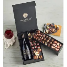 Belgian Chocolate Bento Box with Reserve Pinot Noir