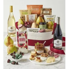 Deluxe Season's Best Gift Basket with Wine