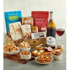 Assorted Savory Snack Box with Wine