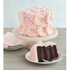 Pink Rose Chocolate Cake