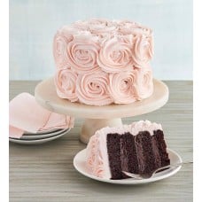 Pink Rose Chocolate Cake