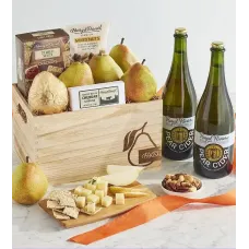 Classic Harry & David Gift Basket with Royal Riviera Hard Pear Cider