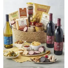 Lucca & Sons Deluxe Wine Lover's Gift Basket