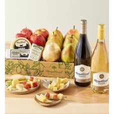 Deluxe Pears, Apples, and Cheese Gift with Wine (Deluxe Pears, Apples, and Cheese Gift with Wine)