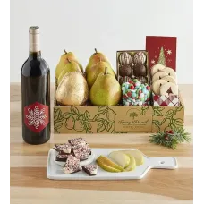 Deluxe Christmas Gift Box with Wine