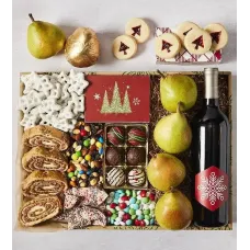 Grand Christmas Gift Box with Wine