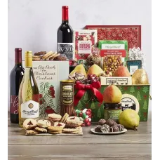 Ultimate Christmas Gift Basket with Wine