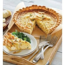Triple Cheese and Caramelized Onion Quiche