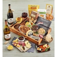 Artisan Appetizers Tray with Wine