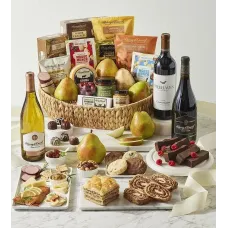 Deluxe Hearthside Gift Basket with Wine