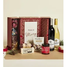 Sweet and Savory Holiday Gift Box with Wine