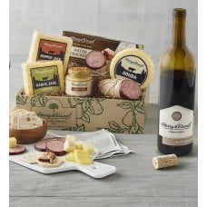 Deluxe Meat and Cheese Gift with Wine