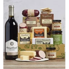 Supreme Meat and Cheese Gift with Wine