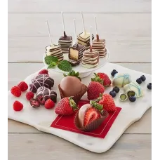 Belgian Chocolate-Dipped Fruit with Cheesecake Pops