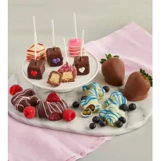 Belgian Chocolate-Covered Fruit ­and Heart Cheesecake Pops
