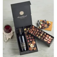 Belgian Chocolate Bento Box with Reserve Cabernet Sauvignon