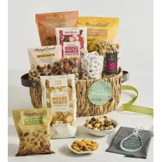 Sympathy Snacks Basket with Personalized Teardrop Ornament
