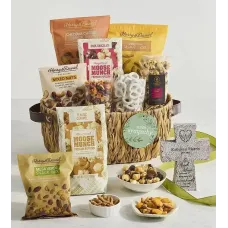 Sympathy Snacks Basket with Personalized Tabletop Cross
