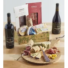 Ultimate Charcuterie and Cheese Collection with Reserve Red Wine Duo
