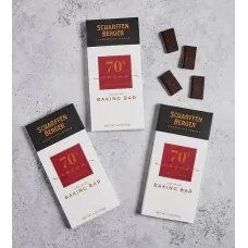 Scharffen Berger 70% Cacao Bittersweet Dark Chocolate Baking Bars - 3 Pack