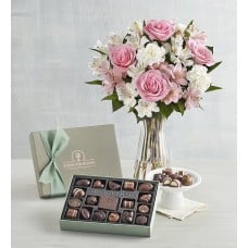 Scharffen Berger Spring Chocolatiers Collection with Cherished Blooms Bouquet