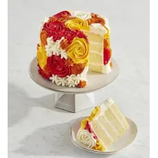 Autumn Rose Vanilla Cake
