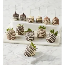 Harry & David Belgian Chocolate Hand-Dipped Strawberries and Cheesecake Pops Medley - 12 Count