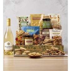 Harry & David Supreme Gift Box with Sweet and Salty Treats and White Wine