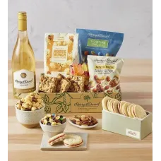Harry & David Classic Gift Box with Sweet and Salty Treats and White Wine