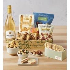 Harry & David Classic Gift Box with Sweet and Salty Treats and White Wine