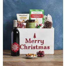 Merry Christmas Crate with Wine