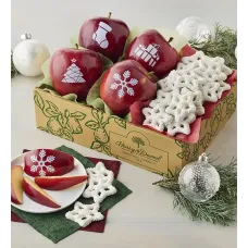 Christmas Apples and Snowflake Pretzels