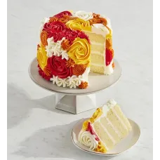 Autumn Rose Vanilla Cake